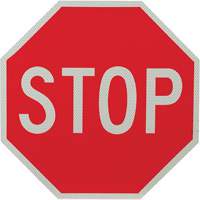 Panneau de signalisation &agrave; deux c&ocirc;t&eacute;s  Stop/Slow  Les Distributions ICE