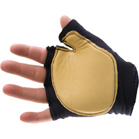 Gant antichoc sans doigts &agrave; prise d'outil, main droite, Taille T-petit, Paume Cuir fleur Les Distributions ICE