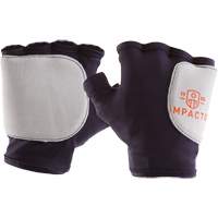 Palm/Side Fingerless Protection Gloves - Right, X-Small, Suede Palm, Slip-On Cuff Les Distributions ICE
