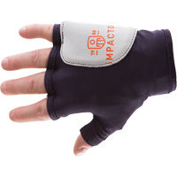 Palm/Side Fingerless Protection Gloves - Right, X-Small, Suede Palm, Slip-On Cuff Les Distributions ICE