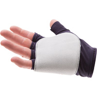 Palm/Side Fingerless Protection Gloves - Right, X-Small, Suede Palm, Slip-On Cuff Les Distributions ICE