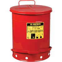 Oily Waste Cans, FM Approved/UL Listed, 14 US gal., Red Les Distributions ICE