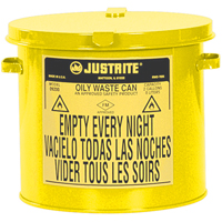 Oily Waste Cans, FM Approved/UL Listed, 2 US gal., Yellow Les Distributions ICE