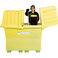 Poly-Safeypacks&reg; Plus With Drain, 60.25" L x 34.5" W x 64" H, 1200 lbs. Load Capacity Les Distributions ICE