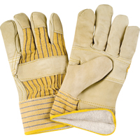 Gants d'ajusteur doubl&eacute;s pour l'hiver &agrave; paume renforc&eacute;e, Grand, Paume en Cuir fleur de vache, Doublure en Molleton de coton Les Distributions ICE