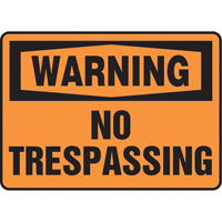 Enseigne  No Trespassing , 7" x 10", Vinyle, Anglais Les Distributions ICE