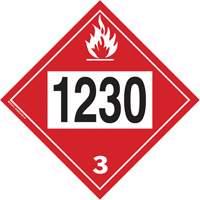 Plaque-&eacute;tiquette TMD 1230 pour m&eacute;thanol, Plastique Les Distributions ICE