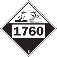 Plaque-&eacute;tiquette TMD 1760 pour mat&eacute;riaux corrosifs phosphate d'aluminium, Plastique Les Distributions ICE