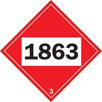 Plaque-&eacute;tiquette TMD 1863 pour liquide inflammable carburant aviation, Plastique Les Distributions ICE