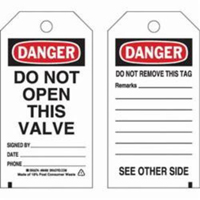 Self-Laminating Safety Tags, Polyester, 3" W x 5-3/4" H, English Les Distributions ICE