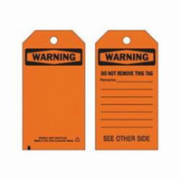 Self-Laminating Safety Tags, Polyester, 3" W x 5-3/4" H, English Les Distributions ICE
