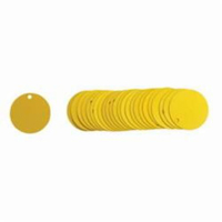 &eacute;tiquettes rondes vierges pour vannes, Aluminium, 1,5" dia. Les Distributions ICE