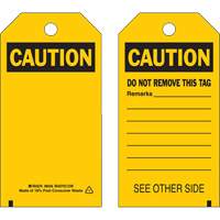 Self-Laminating Safety Tags, Polyester, 4" W x 7" H, English Les Distributions ICE