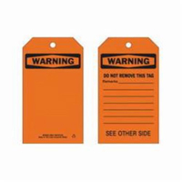 Self-Laminating Safety Tags, Polyester, 4" W x 7" H, English Les Distributions ICE