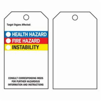 Right-To-Know Tags, Polyester, 3" W x 5-3/4" H, English Les Distributions ICE