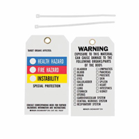 Right-To-Know Tags, Polyester, 3" W x 5-3/4" H, English Les Distributions ICE