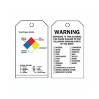 Right-To-Know Tags, Polyester, 3" W x 5-3/4" H, English Les Distributions ICE