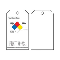 Right-To-Know Tags, Polyester, 3" W x 5-3/4" H, English Les Distributions ICE