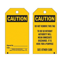 Accident Prevention Tags, Polyester, 3" W x 5-3/4" H, English Les Distributions ICE