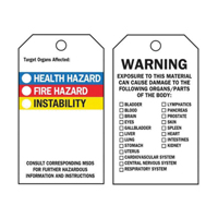 Self-Laminating Right-To-Know Tags, Polyester, 3" W x 5-3/4" H, English Les Distributions ICE