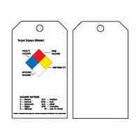 Self-Laminating Right-To-Know Tags, Polyester, 3" W x 5-3/4" H, English Les Distributions ICE