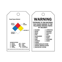 Self-Laminating Right-To-Know Tags, Polyester, 3" W x 5-3/4" H, English Les Distributions ICE