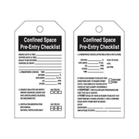"Confined Space" Tags, Polyester, 3" W x 5-3/4" H, English Les Distributions ICE