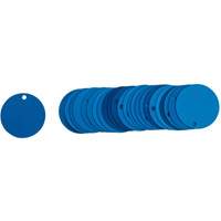 &eacute;tiquettes rondes vierges pour vannes, Aluminium, 2" dia. Les Distributions ICE