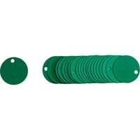 &eacute;tiquettes rondes vierges pour vannes, Aluminium, 2" dia. Les Distributions ICE