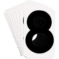 &eacute;tiquettes de lettres et chiffres gothiques individuels Quick-Align, 8, 4" h, Noir Les Distributions ICE