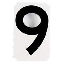 &eacute;tiquettes de lettres et chiffres gothiques individuels Quick-Align, 9, 4" h, Noir Les Distributions ICE