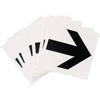 &eacute;tiquettes de lettres et chiffres gothiques individuels Quick-Align, Symbole de fl&egrave;che, 4" h, Noir Les Distributions ICE