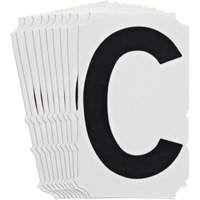 &eacute;tiquettes de lettres et chiffres gothiques individuels Quick-Align, C, 4" h, Noir Les Distributions ICE