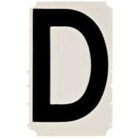 &eacute;tiquettes de lettres et chiffres gothiques individuels Quick-Align, D, 4" h, Noir Les Distributions ICE