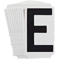 &eacute;tiquettes de lettres et chiffres gothiques individuels Quick-Align, E, 4" h, Noir Les Distributions ICE