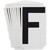 &eacute;tiquettes de lettres et chiffres gothiques individuels Quick-Align, F, 4" h, Noir Les Distributions ICE