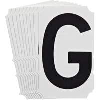 &eacute;tiquettes de lettres et chiffres gothiques individuels Quick-Align, G, 4" h, Noir Les Distributions ICE