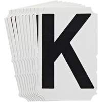 &eacute;tiquettes de lettres et chiffres gothiques individuels Quick-Align, K, 4" h, Noir Les Distributions ICE