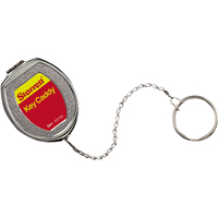 Porte-cl&eacute;s autor&eacute;tractable Key Caddy, Acier inoxydable, C&acirc;ble 21", Fixation Agrafe de ceinture Les Distributions ICE