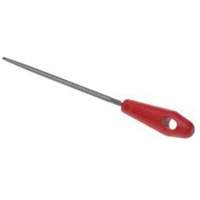 File with Red Handle, 8" L, Round, Bastard Cut Les Distributions ICE