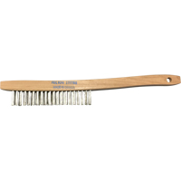 Curved-Handle Scratch Brushes, Stainless Steel, 3 x 19 Wire Rows, 14" Long Les Distributions ICE