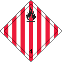 &eacute;tiquettes d'exp&eacute;dition TMD, Classe 4,1, Solides inflammables, Papier Les Distributions ICE
