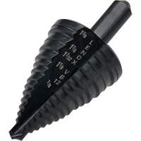 #12 Step Drill Bit, 7/8" - 1-3/8" , 3/8" Increments, High Speed Steel Les Distributions ICE
