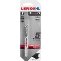 Lames de scie sauteuse pour coupe du m&eacute;tal, Bim&eacute;tal, 14 Dents par pouce, 3-5/8" lo x 3/8" la Les Distributions ICE