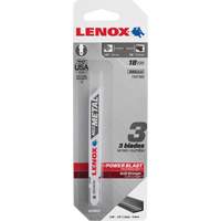 Lames de scie sauteuse pour coupe du m&eacute;tal, Bim&eacute;tal, 18 Dents par pouce, 3-5/8" lo x 3/8" la Les Distributions ICE
