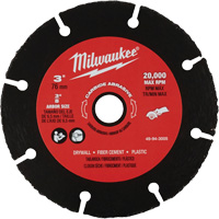 Lame abrasive au carbure, 3" x Arbre de 3/8", Carbure de silicium, 20 000 Tr/min Les Distributions ICE