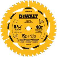 Lame de scie circulaire pour la coupe transversale, 8-1/4", 40 dents, Pour Bois Les Distributions ICE