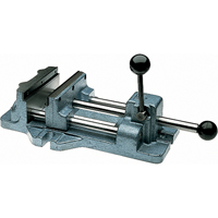 Cam Action Drill Press Vises, 4" Jaw Width, Clamp Mount Base Les Distributions ICE
