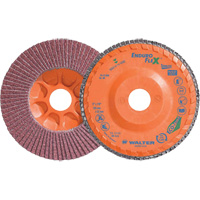 Disque &agrave; lamelles Stainless Enduro-Flex, 5" x 5", Type 27, Grain 40, Alumine de zirconium Les Distributions ICE