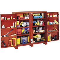 Armoire &agrave; tablettes Jobsite, Acier, 58,7 pi³, Rouge Les Distributions ICE